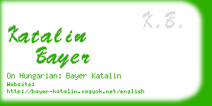 katalin bayer business card